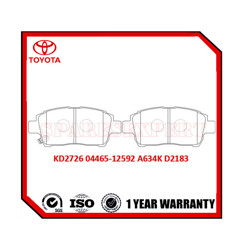 04465-12592 Brake Pad Toyota Corolla/Allion NZE120 FR