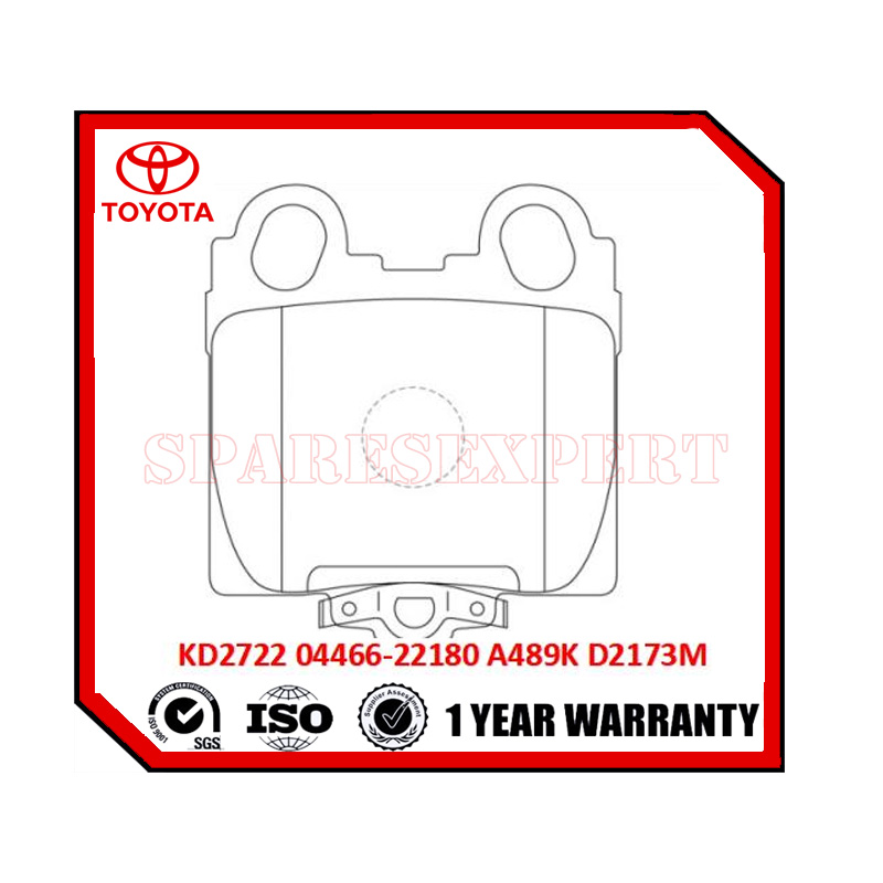 04466-22180 Brake Pad Toyota Mark2/Altezza GX110/JCE10 RR