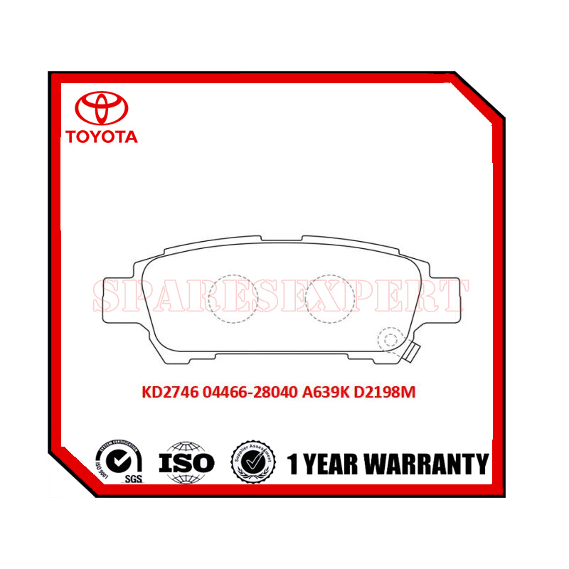 04466-28040 Brake Pad Toyota Alphard/Voxy ANH10/ZZR70 RR