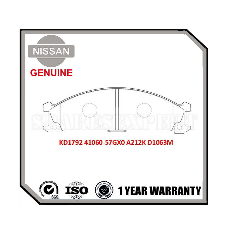 41060-57GX0 Brake Pad Nissan Caravan/Hardbody E24/D22 FR